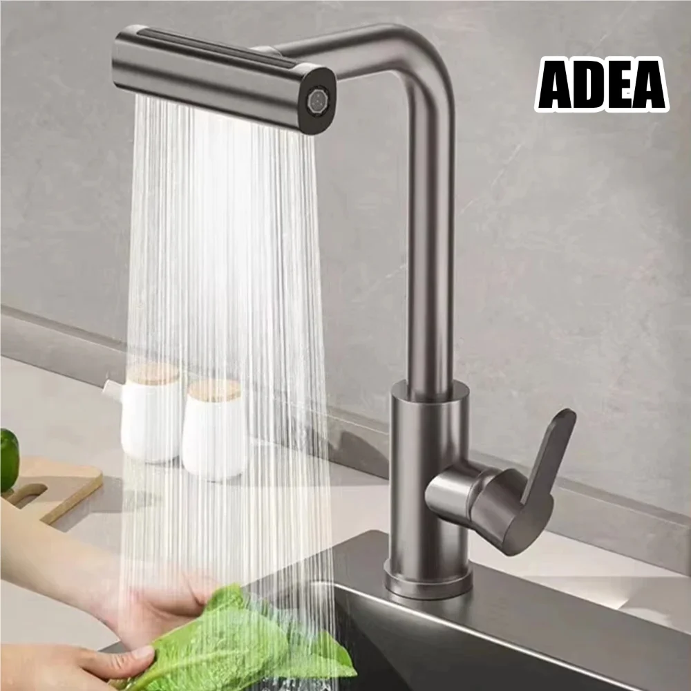

Кухонный смеситель ADEA из нержавеющей стали, с функцией горячей и холодной воды, 4 режима распыления (для кухонь в стиле фермерского дома, автодомов, лавок)