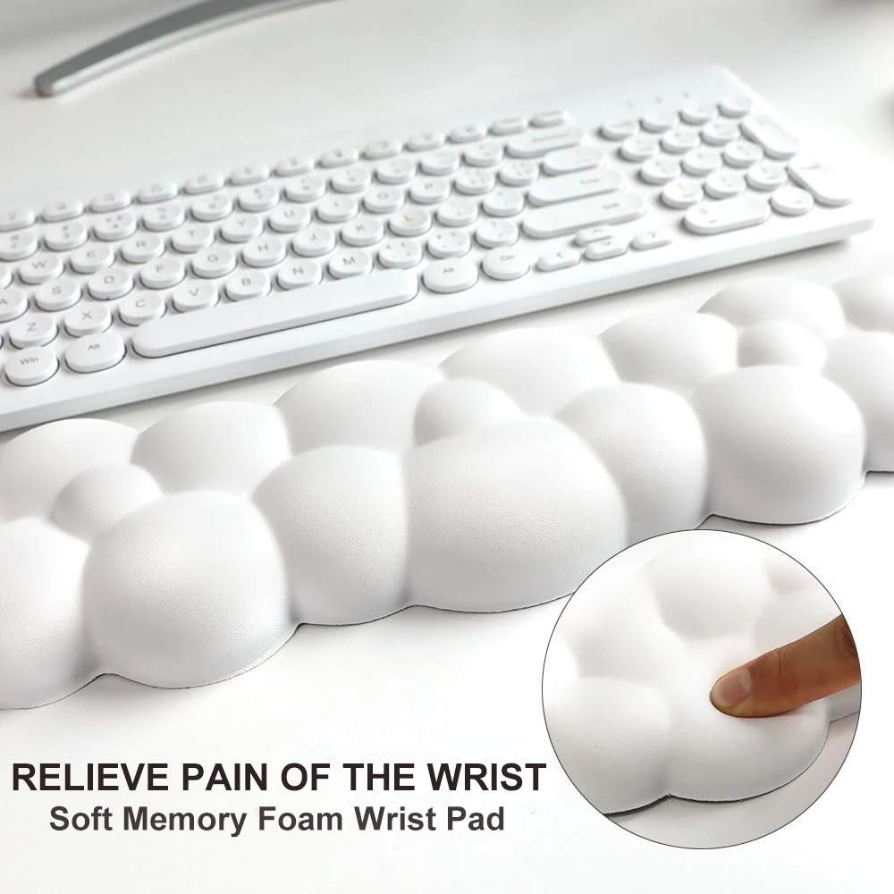 Cloud Shape Wrist Rest Pad Soft Keyboard Wrist Pad Pad Anti-Slip Desk Mat Memory Foam Useful Accessories For Home Office Travel
