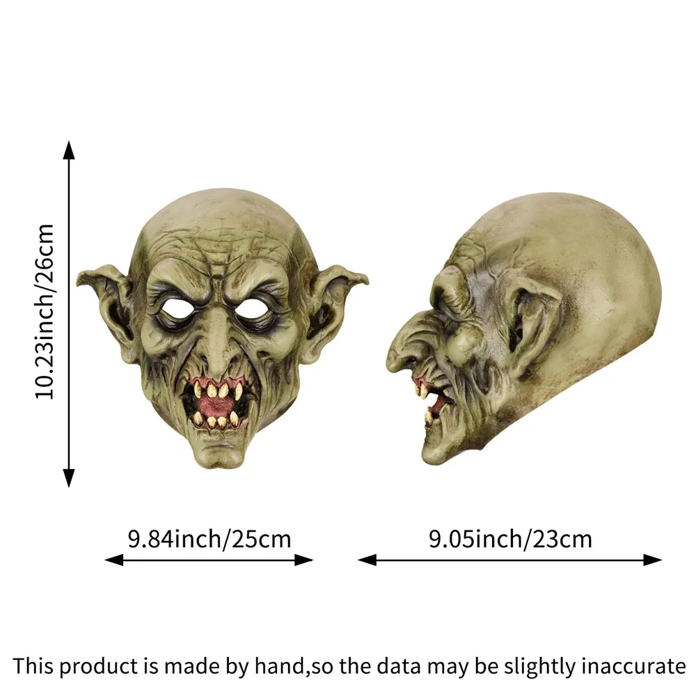 Gruselige Dämonenmaske - Halloween-Maske für Männer, Gruselige Maskerade-Party Kostüm-Accessoires Requisiten – Detail 3