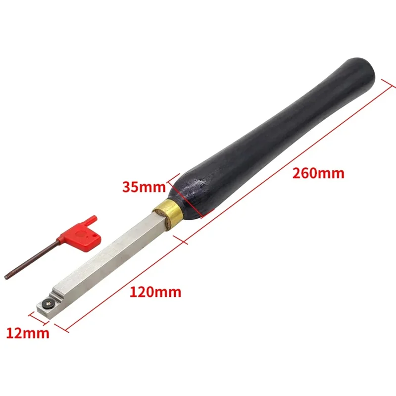 Utensile per tornitura del legno ad arco R in acciaio ad alta velocità M11K Utensile per tornitura semicircolare discardata tenuto in mano per la lavorazione del legno duro