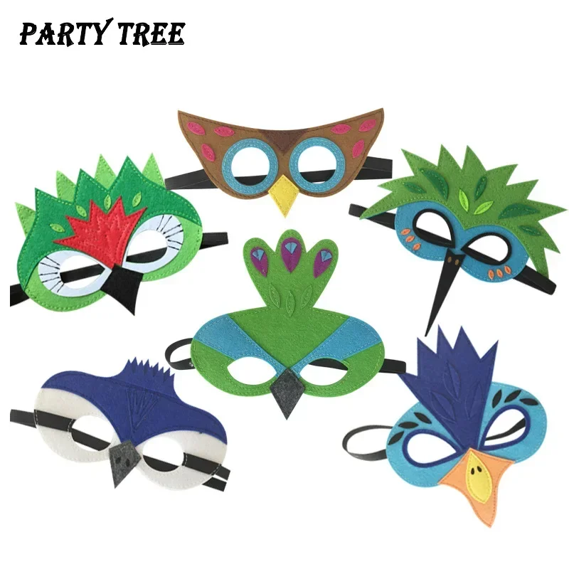 Children'S Parrot Wings & Mask Bird Cape Costume For Masquerade Halloween Carnival Performance Fancy D MN7