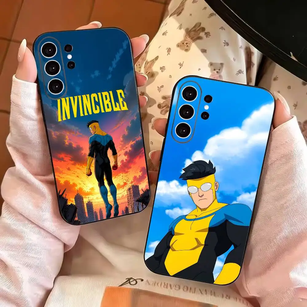Manga I-Invincible-s Phone Case Black Silicone Soft For Samsung S25,S24,S21,S22,S23,S30,Ultra,S20,Plus,Fe,Lite