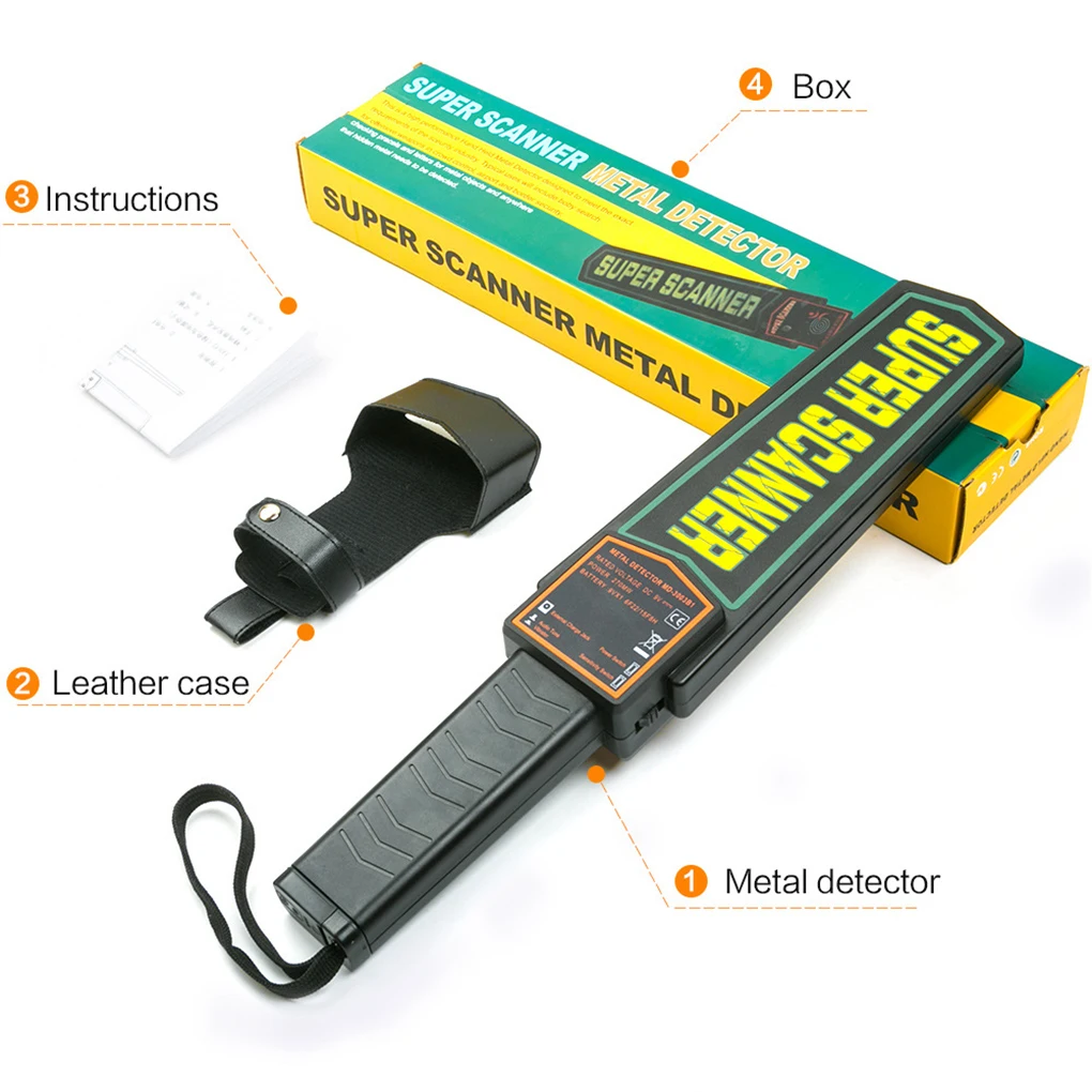 Professional Handheld Metal Detector, Security Check, Bounty Instrumento, Scanner, Outdoor Gold Finder, Body Search Tools