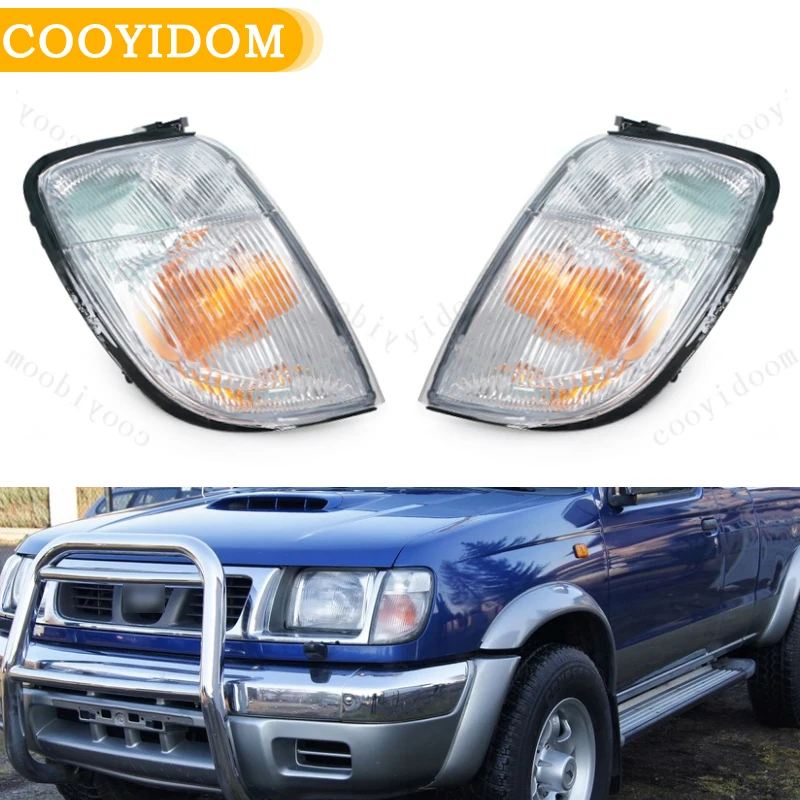 Угловая фара для Nissan Navara Frontier D22 Pickup 1997-2000, боковой габаритный фонарь, широкий противотуманный фонарь, указатель поворота