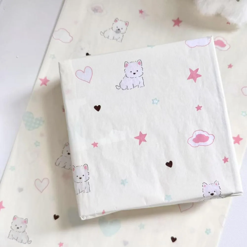 Four-Leaf Clover Tissue Paper Patterned Ice Cream Tissue Paper Tissue Paper Pack Colorful For Party Decoration Holiday Gift