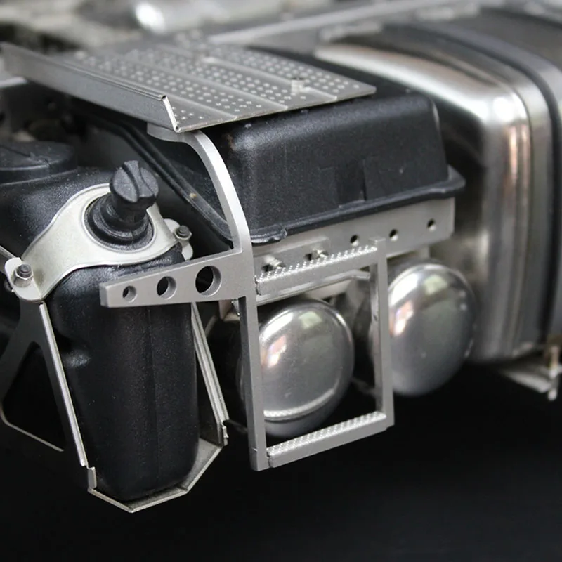 1:14th Scale Metal Simulation Battery Box Decoration for Tamiya RC Truck SCANIA 770S R620 VOLVO BENZ Arocs MAN TGX Car