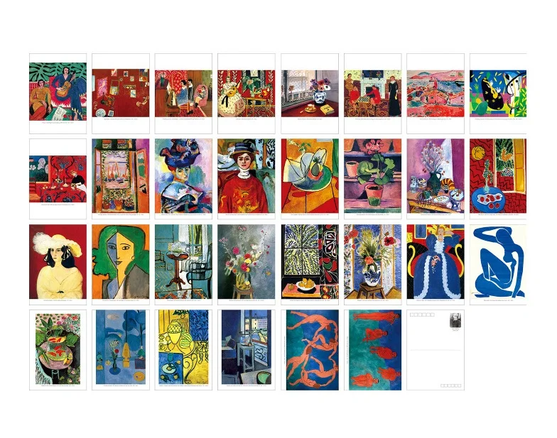 

30PCS Henri Matisse Art Postcard Set DIY Greeting Cards Message Cards for Art Lovers And Gifts