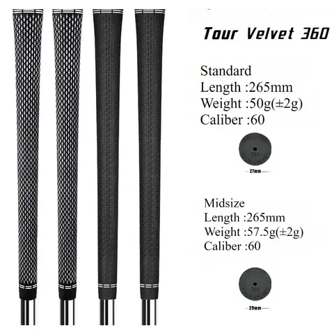 13pcs 골프 투어 벨벳 360 고무 그립 랩 골프 클럽 그립 표준 중형 골프 그립