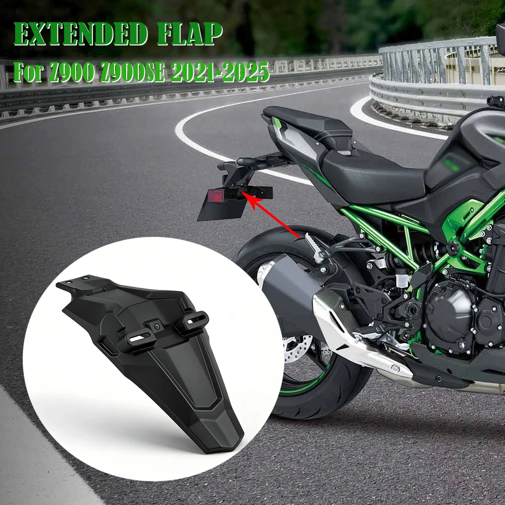 For Kawasaki Z900 Z900SE 2021- 2025 New Motorcycle Extend and widen the rear mudguard to prevent solidification and splashing