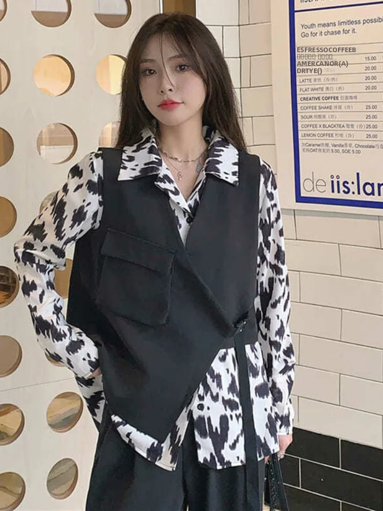 

Комплект из двух предметов для полных женщин: жилет и свободные брюки, весенняя новинка, модель 300 Pou Fat MM Salt System