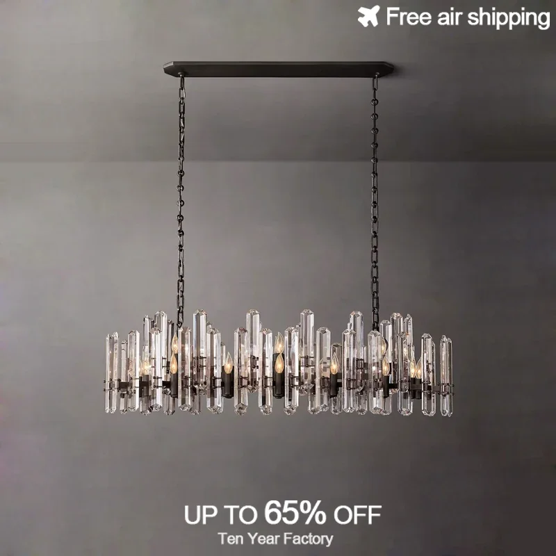 Brown black long leather belt modern led luxury pendant light decorative hanging for living room