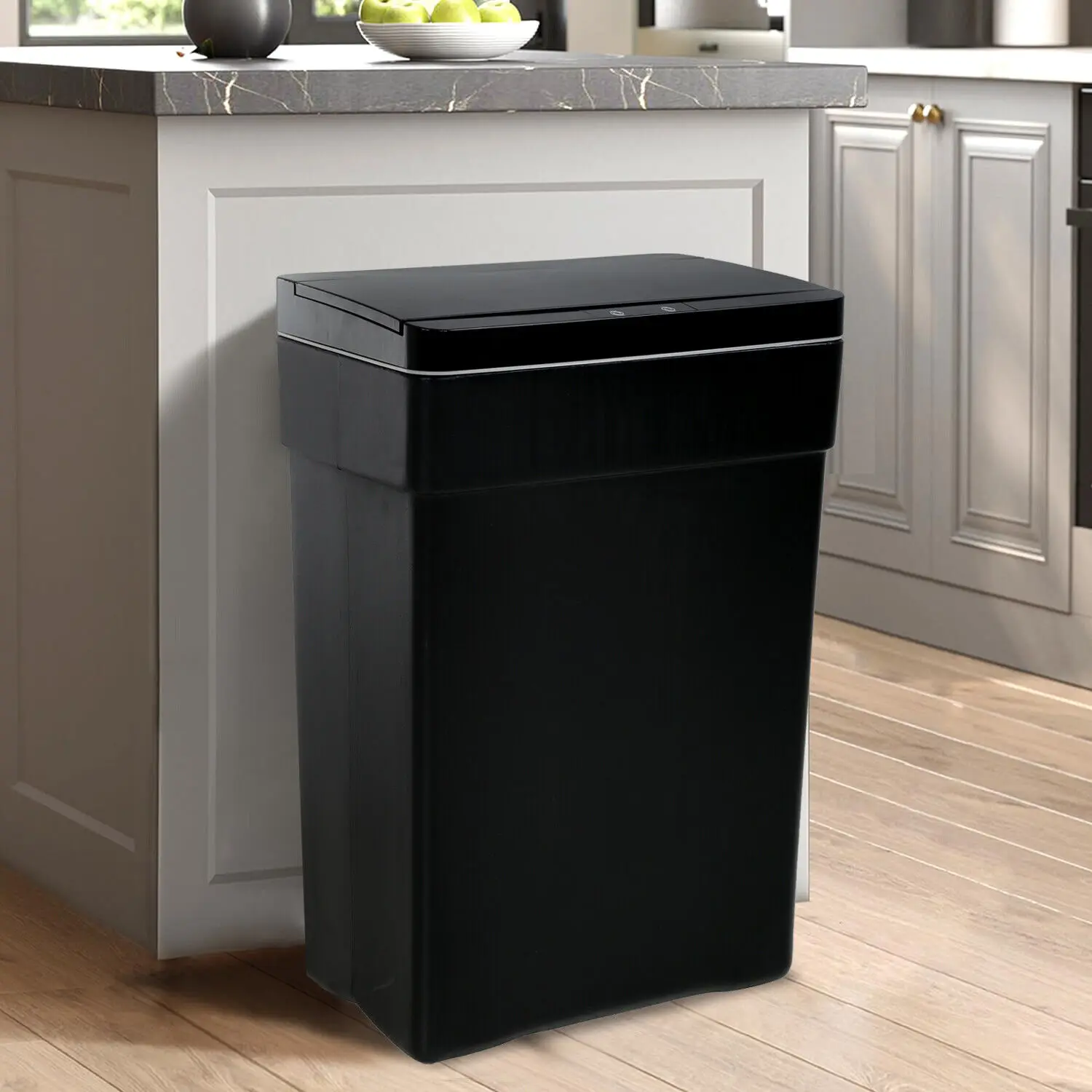 

US Kitchen Trash Can with Lid, Automatic Touch, No Capacity, 13 Gallon, 50 Liters