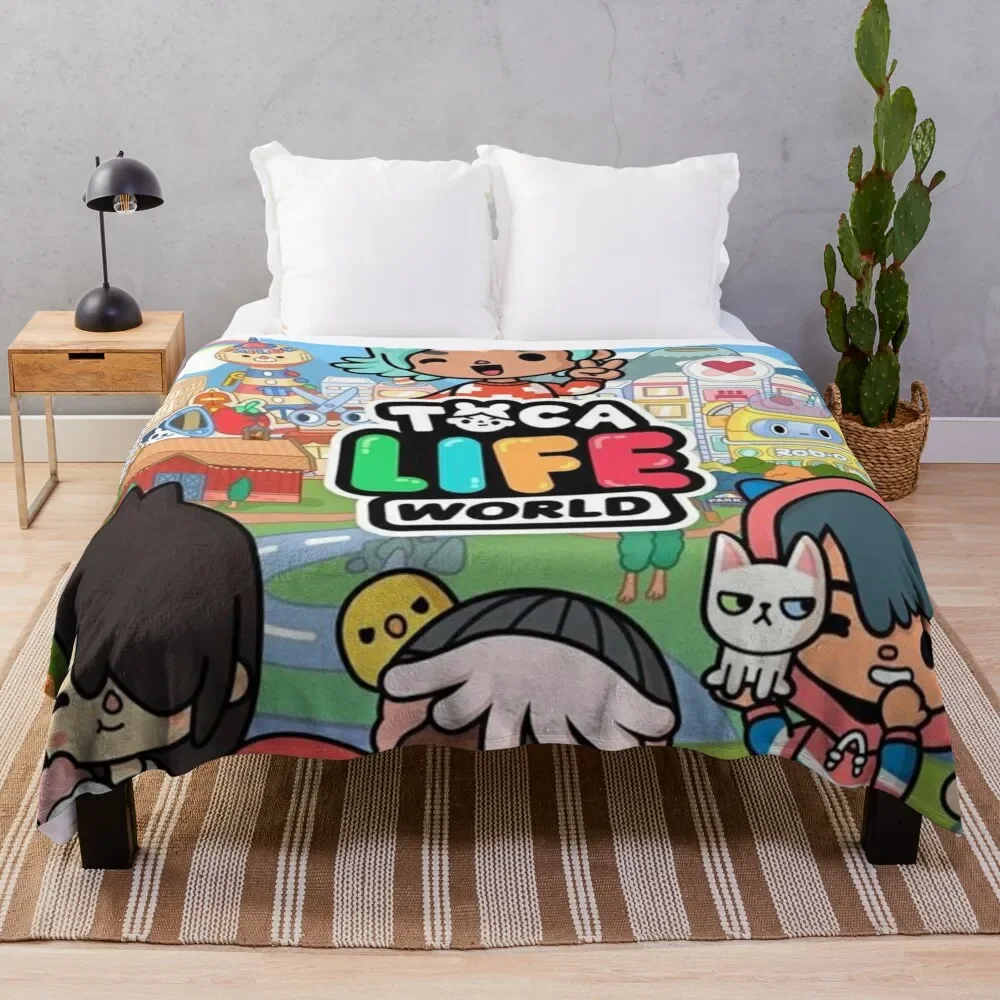 

Toca Life Worl Throw Blanket Beautifuls Sleeping Bag Flannels Blankets