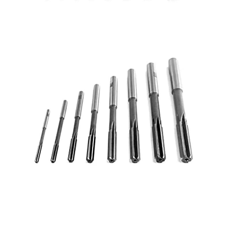 NEW-Machine Reamer Set, 8 Pcs HHS H8 Straight Shank Machine Chucking Reamer Milling Cutter, 3/4/5/6/7/8/9/10Mm