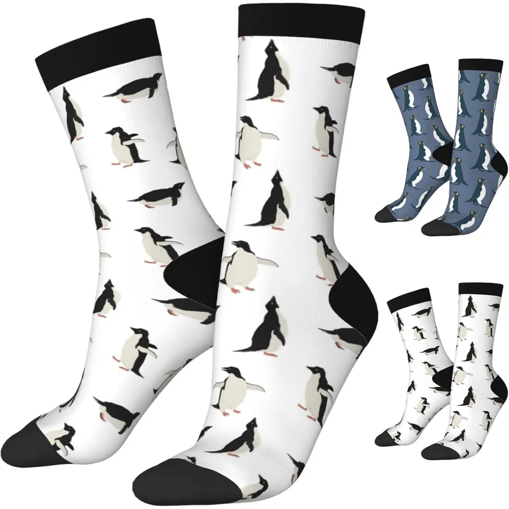 

Забавные носки с пингвинами для любителей пингвинов, повседневные новые носки с милым принтом пингвинов, подарки для мужчин и женщин