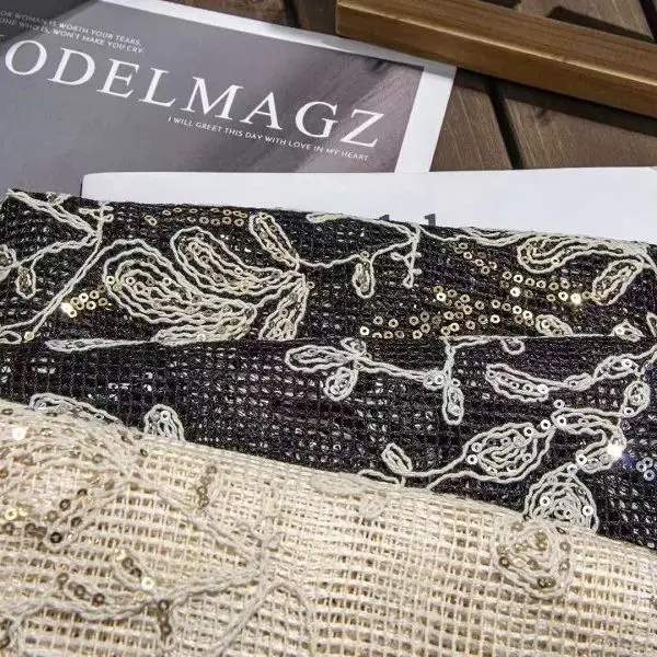 جديد متعدد الألوان ثلاثية الأبعاد الأزهار الترتر حبل التطريز شبكة النسيج الدانتيل تقليم النسيج DIY بها بنفسك الملابس النسائية ديكور المنزل مصمم النسيج