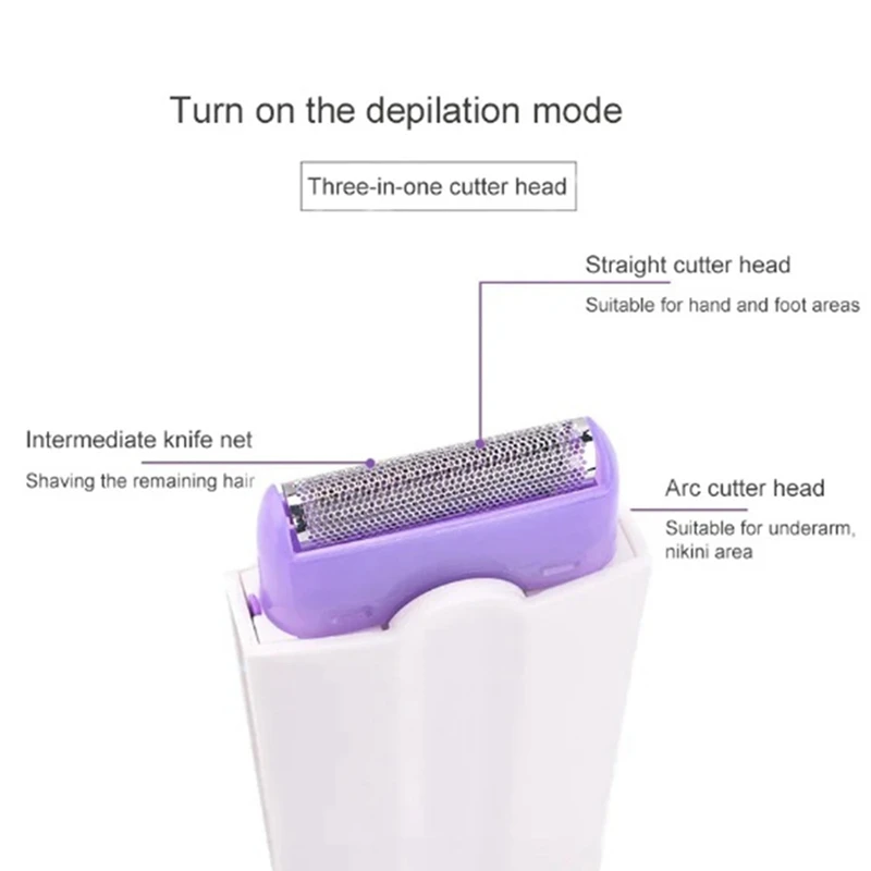 USB Rechargeable Women Epilator Portable Body Hair Shaver Rotary Face Leg Bikini Lip Depilator Hair Remover