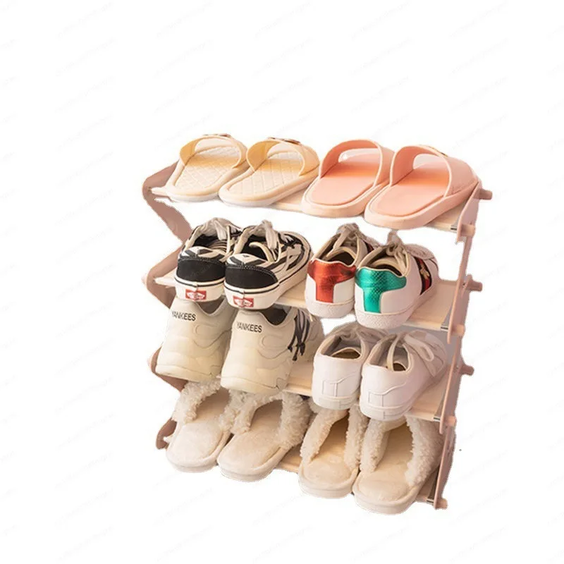 

Folding shoe rack door storage ins home small dormitory children's literary simple shoe rack