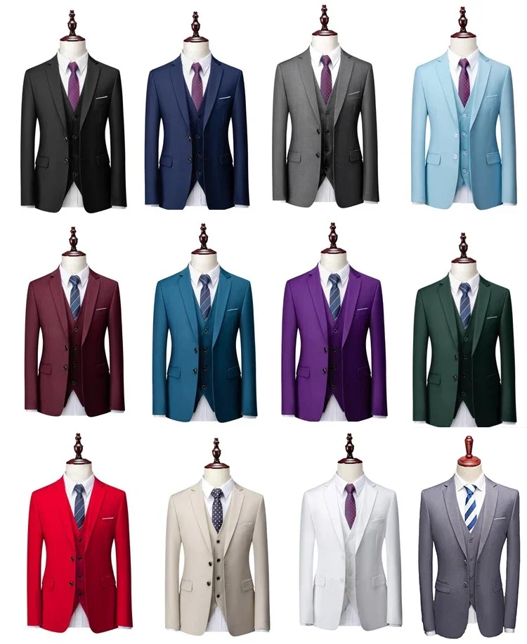 Herren Formeller Slim Fit Smoking Anzug Männlicher Bräutigam Hochzeitsanzug Hochwertige Trauzeugen Luxus Kleidung Business Bankett Party Anzug – Detail 4