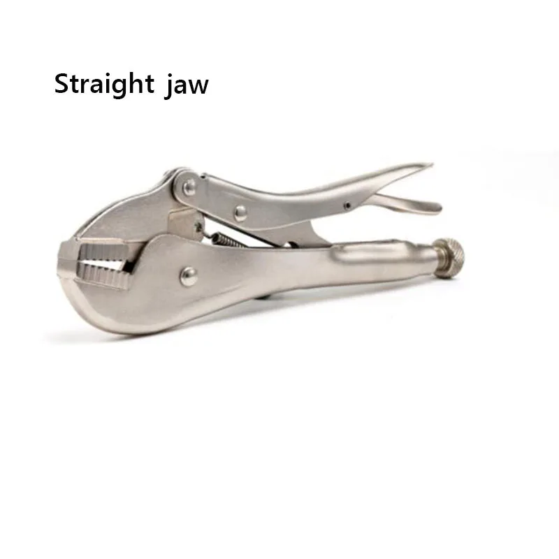 1pc Greener 5/7/9/10Inch Multifunctional Round Mouth Locking Pliers Ground Mouth Straight Jaw Lock Vise Grip Clamp Hand Tools