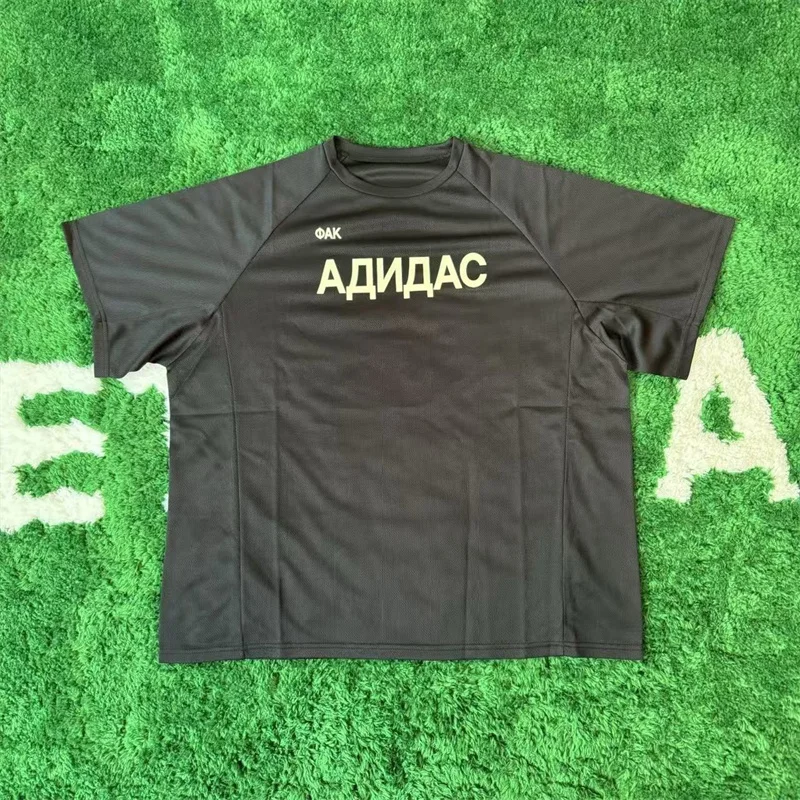 

Black Cotton Kanye T Shirt Casual and Loose High Street Men Women Mesh Short Sleeved T-shirt Tops
