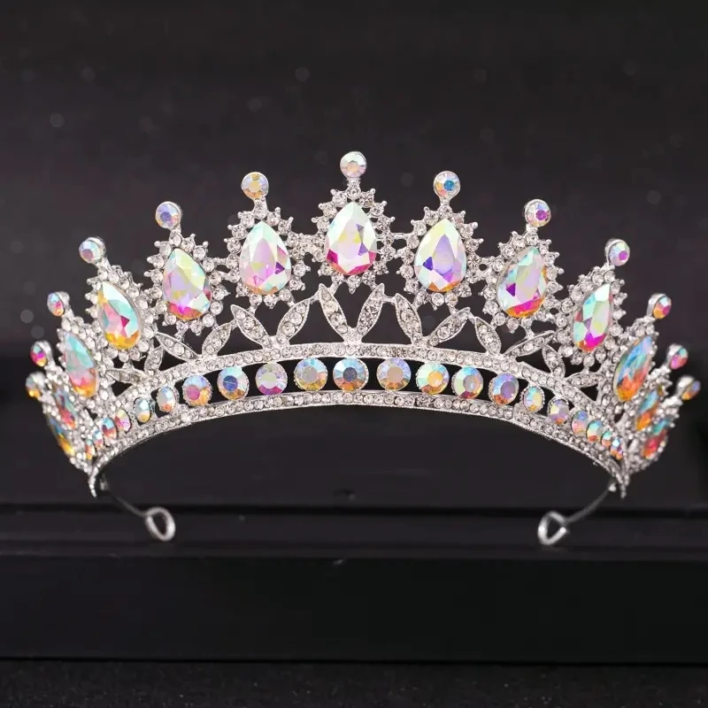 High-end Wedding Accessories Luxury Rhinestone Vintage Semicircle Queen Crown Wedding Dress Hair Bride Accessories