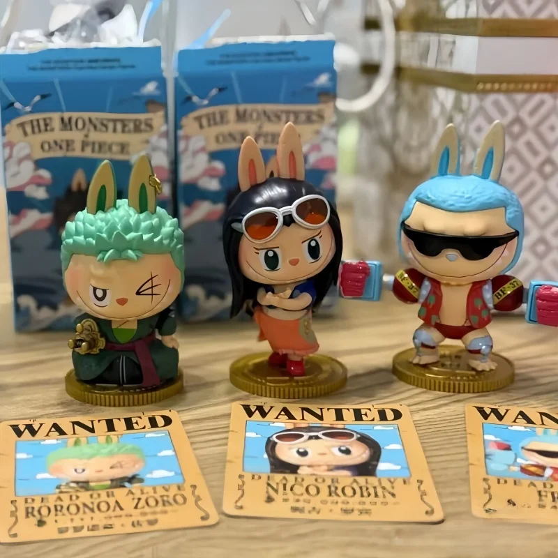 Neue Labubu One Piece Auf Lager Die Monster Zusammenarbeit Ruffy Blind Box Figur Trendy Spielzeug