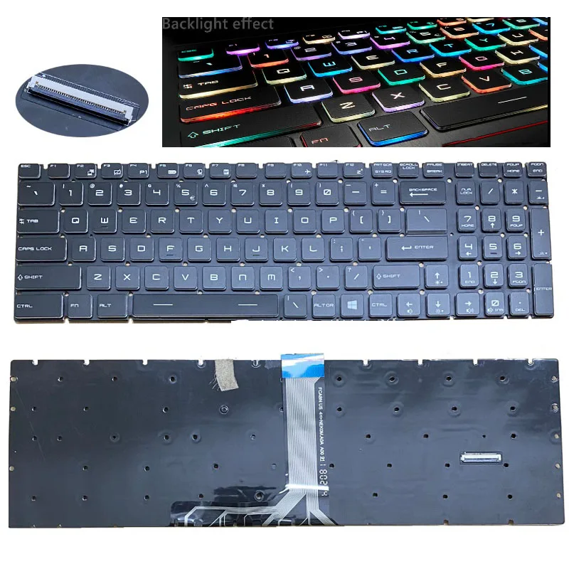 New For MSI GE63 GE63VR 7RE 7RF GE73VR 7RE 7RFGE73 Raider RGB 8RD 8RE 8RF Keyboard Per-Key Full-Color Backlit