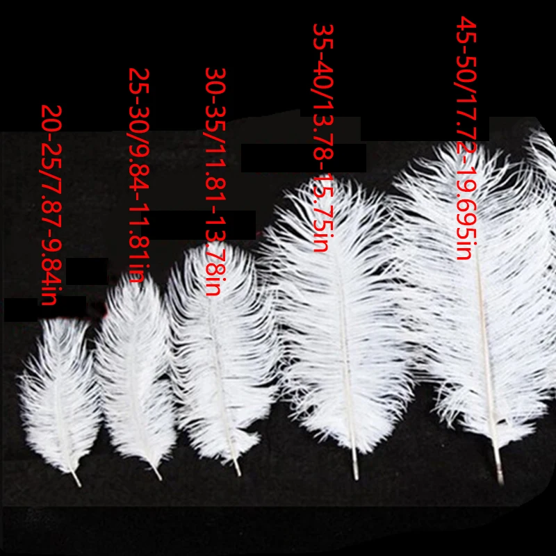 1PC Natural White Ostrich Feather Wedding Party Festival Home Decoration Ostrich Plume Table Craft