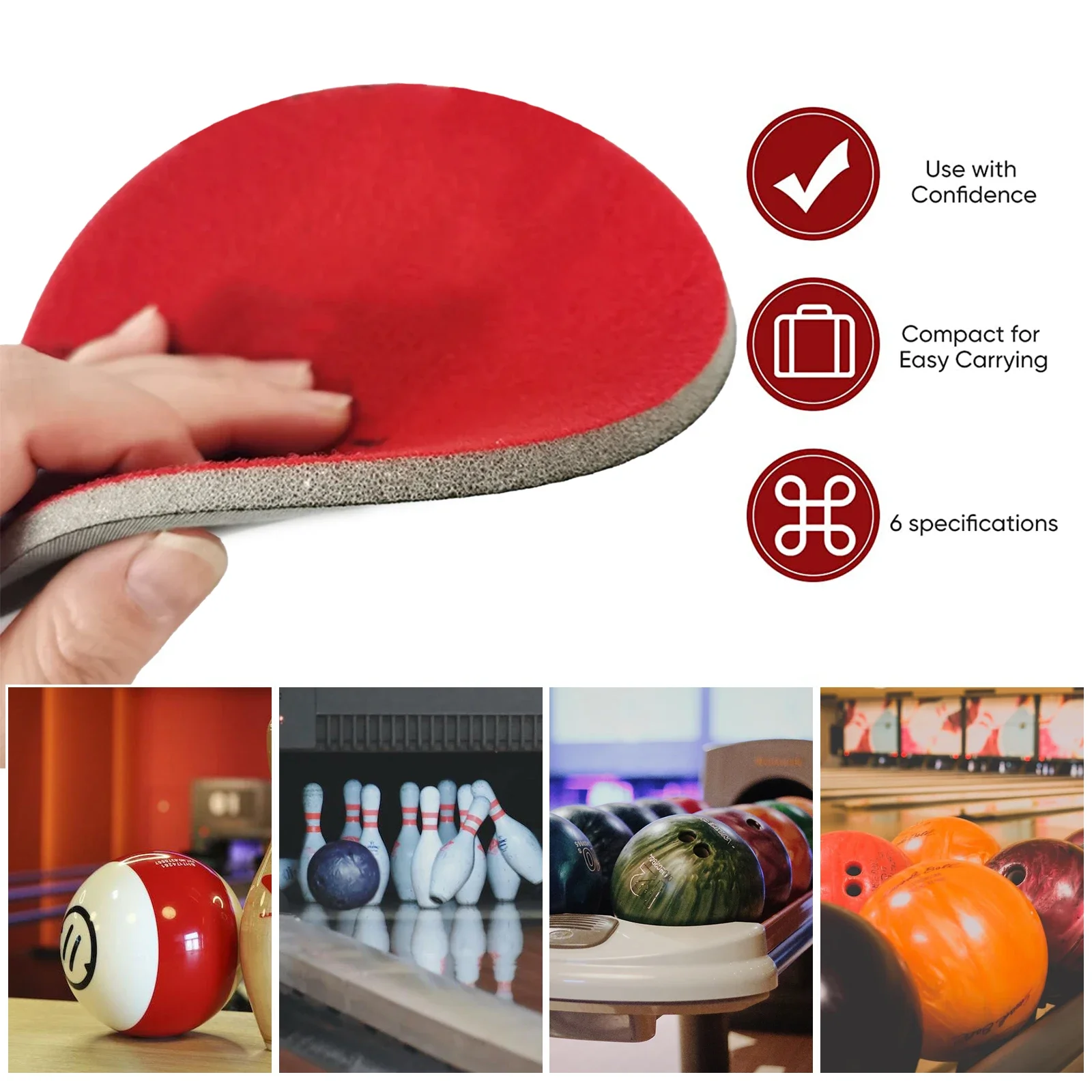 12/24 Pieces Bowling Sanding Pads Resurfacing Polishing Kit Bowling Cleaner Portable Bowling Pad Ball Polishing Cleaner