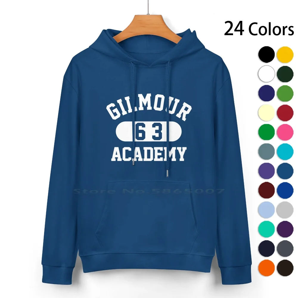 เสื้อสเวตเตอร์มีฮู้ดผ้าฝ้ายแท้ของ Gilmour Academy มี24สีลายดอกสีชมพูพระจันทร์สีเข้ม Wright Mason คลาสสิค Wang ฝาง