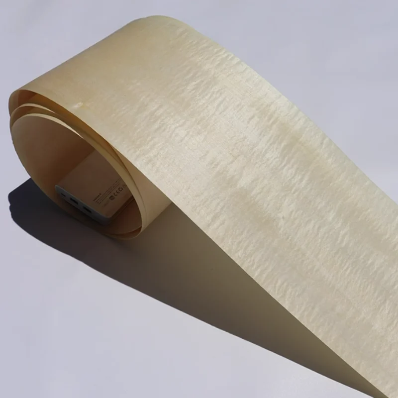 0.5Mm Kayu Basswood Solid Veneer Gambar Bayangan Kayu Linden untuk Panel Dinding Dekorasi Gitar Furnitur Kabinet Refacing Veneer L:250x15cm