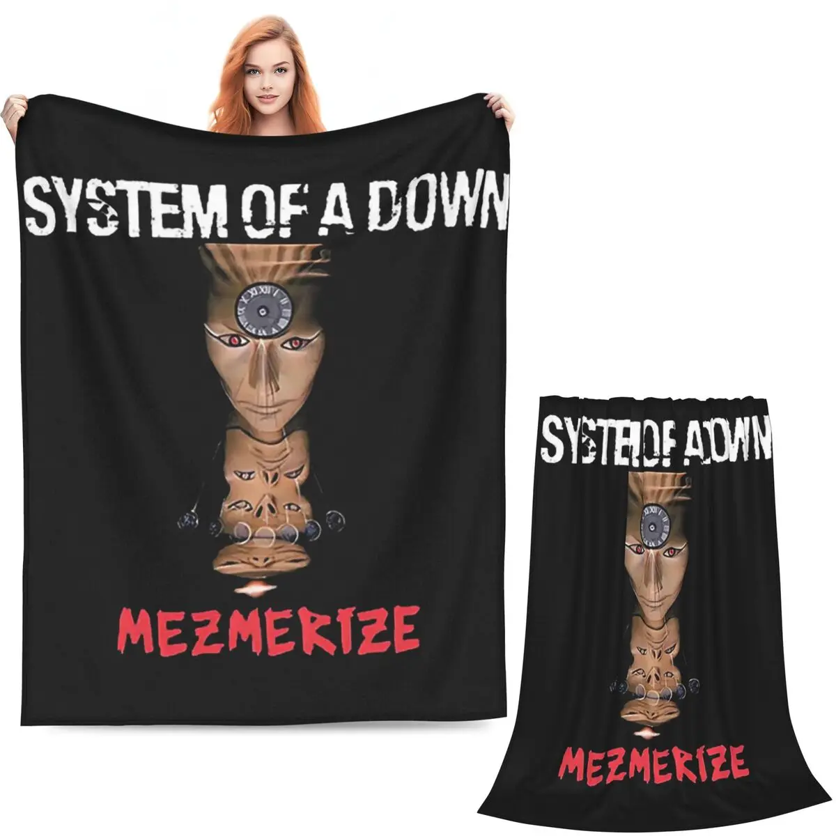 System Of A Down Band (7) Blanket Soft Warm Flannel Throw Blanket Cover for Bed Living room Picnic Travel Home Couch