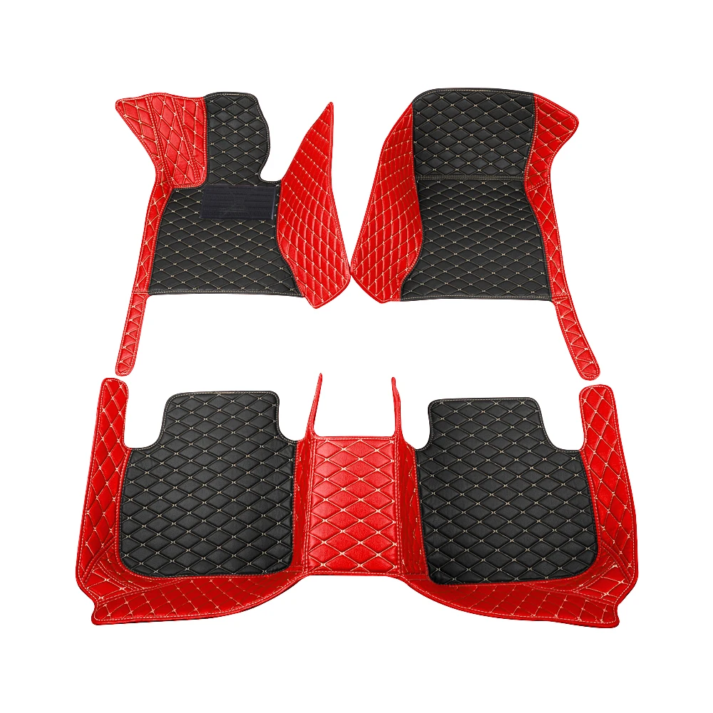 

Car Floor Mats Carpet For Hyundai For Elantra SEL 2020–present CN7 For Avante i30 Sedan Red foot pad with black sole