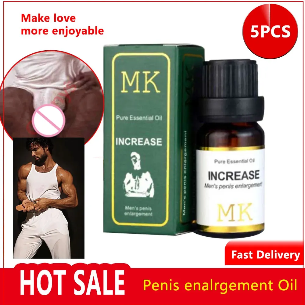 5Bottles MK Erotic Penis Enlargement Essential Oil 10ml Sex Aphrodisiac for Men Increase Penis Oil Growth Extension Permanent