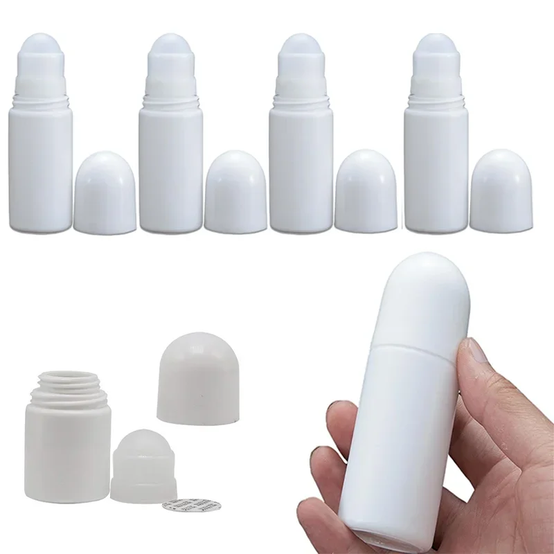 10pcs 30/50/60/ml Empty Plastic Roller Ball Essential Oil Bottles Containers Travel Refillable Bottles DIY Deodorant Accessories