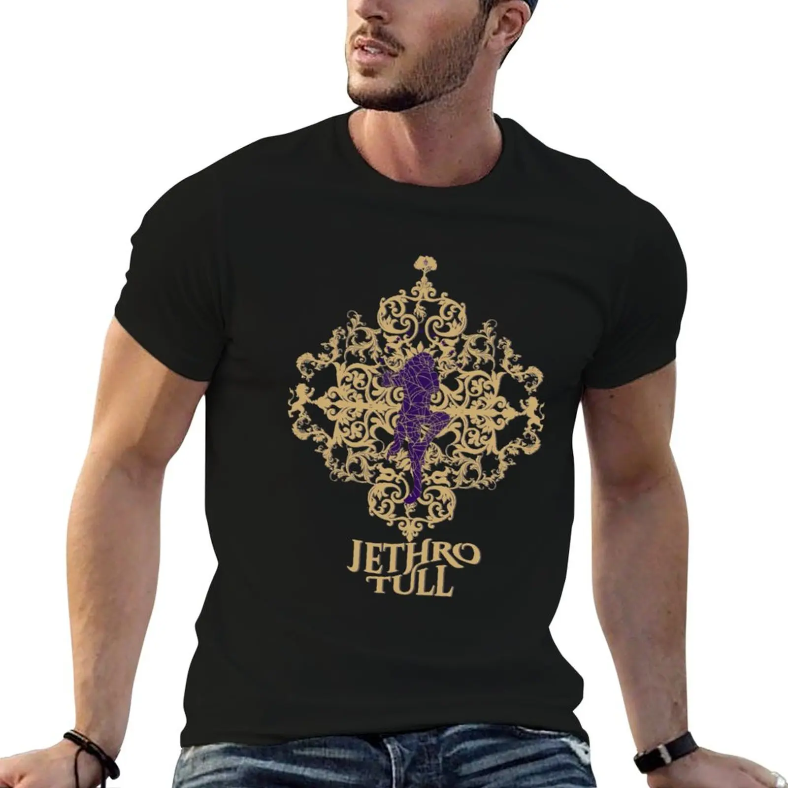 Camiseta masculina com estampa Jethro Tull - Aqualung, camiseta para homem, 100% algodão, camiseta masculina, camiseta de verão