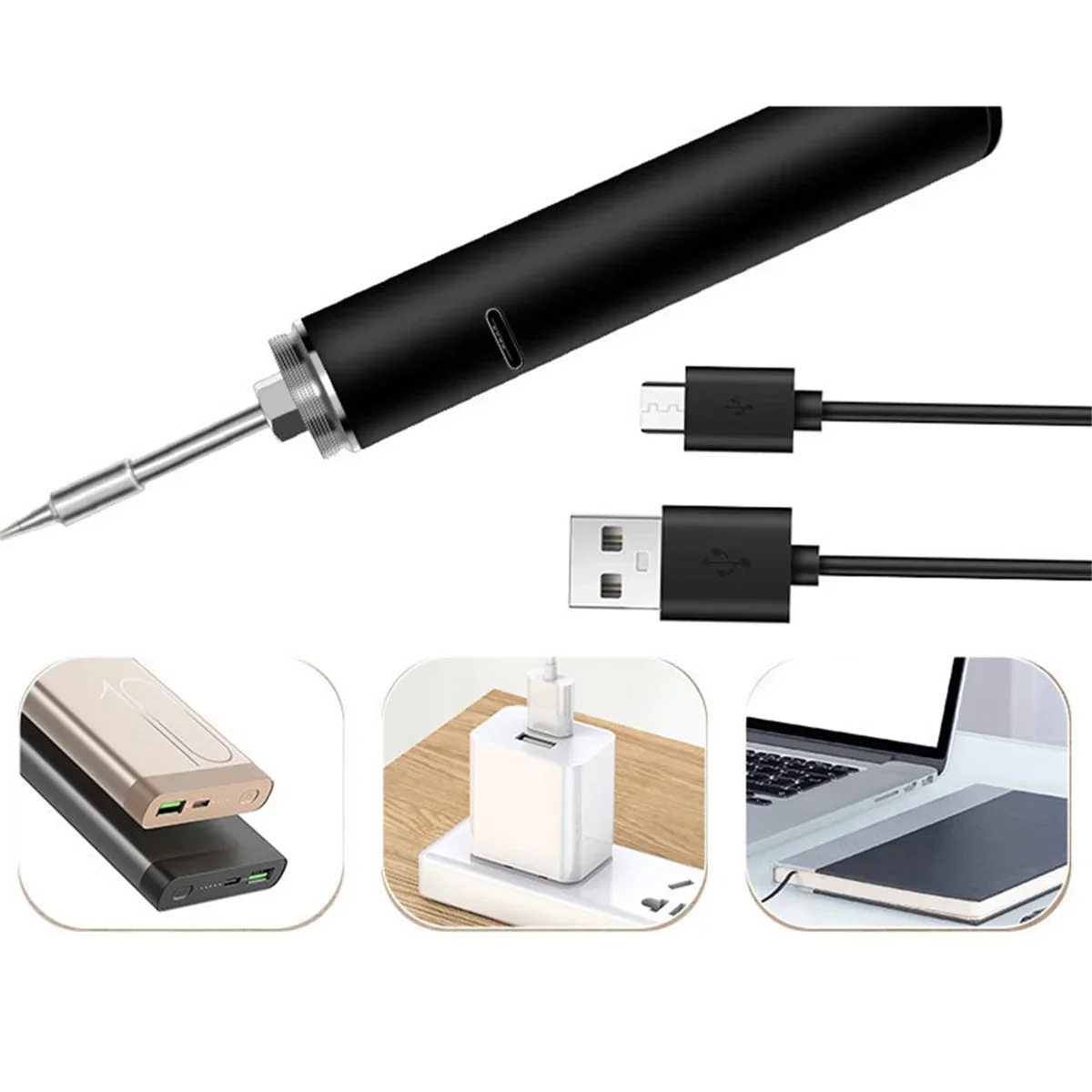 RTCX-Usb Soldering Iron Charging Usb Electric Soldering Iron 18650 Lithium Battery Third Gear Working Temperature Switching