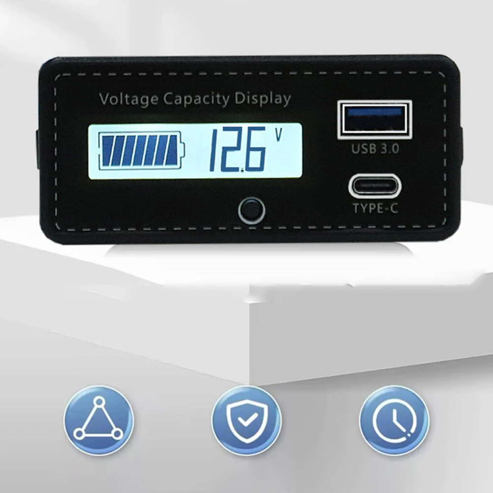 

LCD Voltage Display Battery Capacity Indicator Built-in Safety Features Compatible With Multiple Battery Types