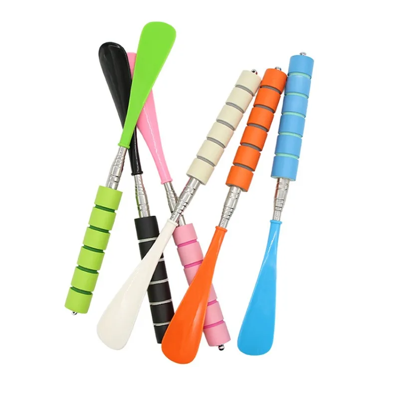 Telescopic Stainless Steel Shoe Horn Long Handle Shoe Helper Portable Shoe Lifter For Home Daily Use