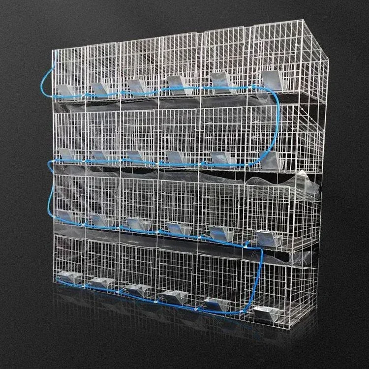 Great farm 12 doors industrial rabbit cages / rabbit cages for sale stackable breeding rabbits commercial 3 tier 12 holes