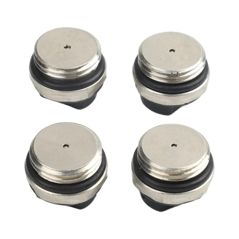 Brass Air Venting Valve Kit 4 Pack G1/2 Thread for Radiator Maintenance Towel Rail and Underfloor Heating Support