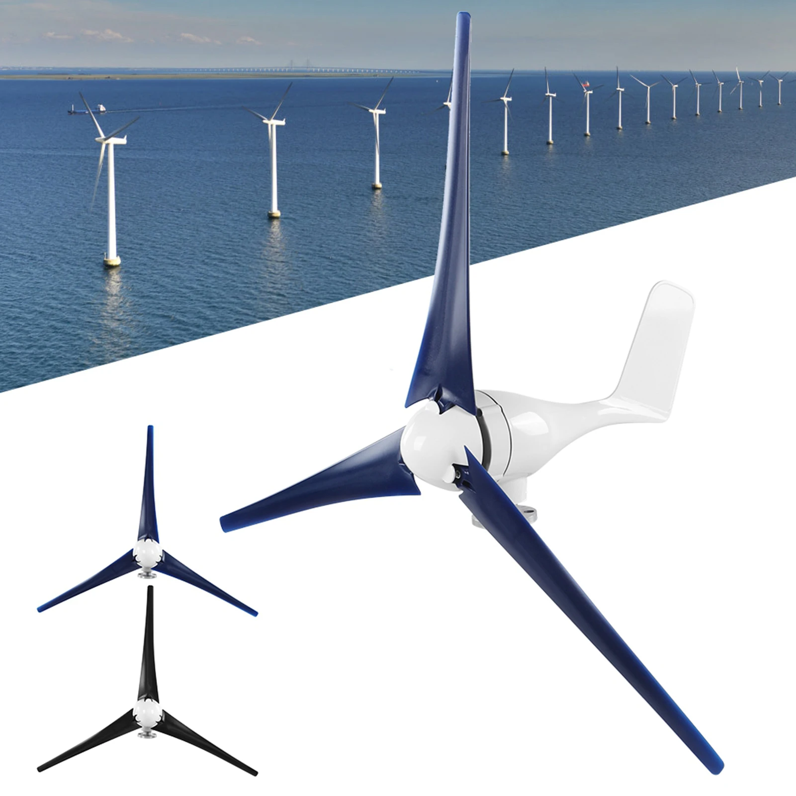 100W Wind Turbines Generator Kit 3 Blade Aerogenerator with Controller Accessory Aerogenerator Kit with Controller