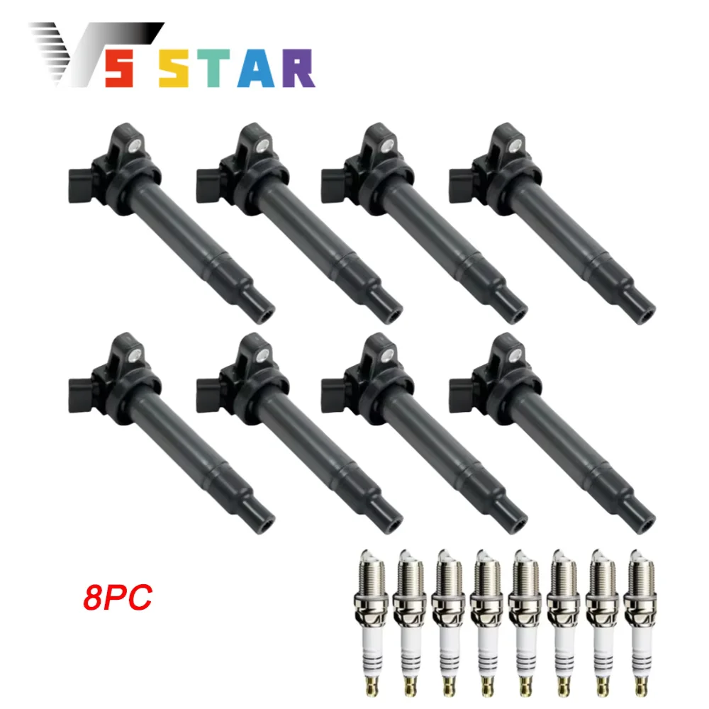 

90080-91180 90919-02249 8 шт. катушка зажигания и 8 шт. иридиевая свеча зажигания для Lexus GX470 Toyota 4Runner 4.7L EL-1070 2003-2009 гг.