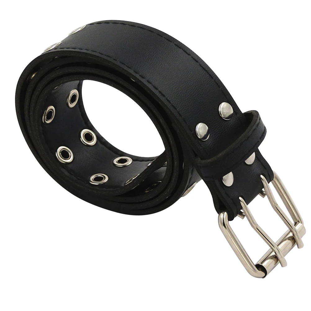 

Artificial Belt Punk Style Metal Buckle Adjustable Waistb for Men Women Suitable Leisure Appointment Outing Workplace