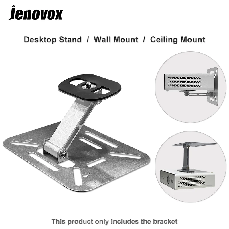 Jenovox قوس جهاز عرض متعدد الوظائف للتعليق على السقف/حامل على الحائط/دعامة حامل سطح المكتب لجهاز عرض M5000 الصغير