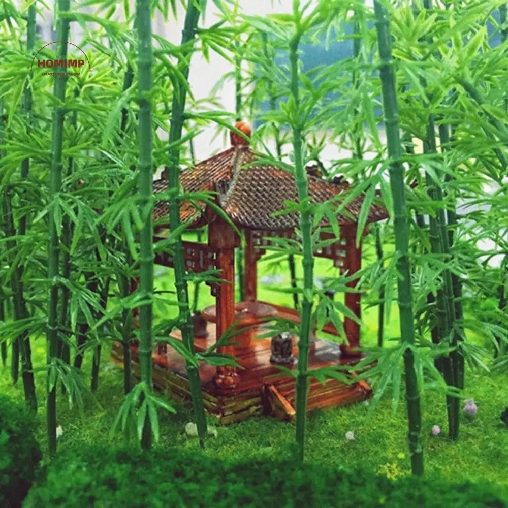 

10pcs DIY Plastic Miniature Bamboo Tree Small Artificial Micro Landscape Simulated Fake Sand Table Model Bedroom