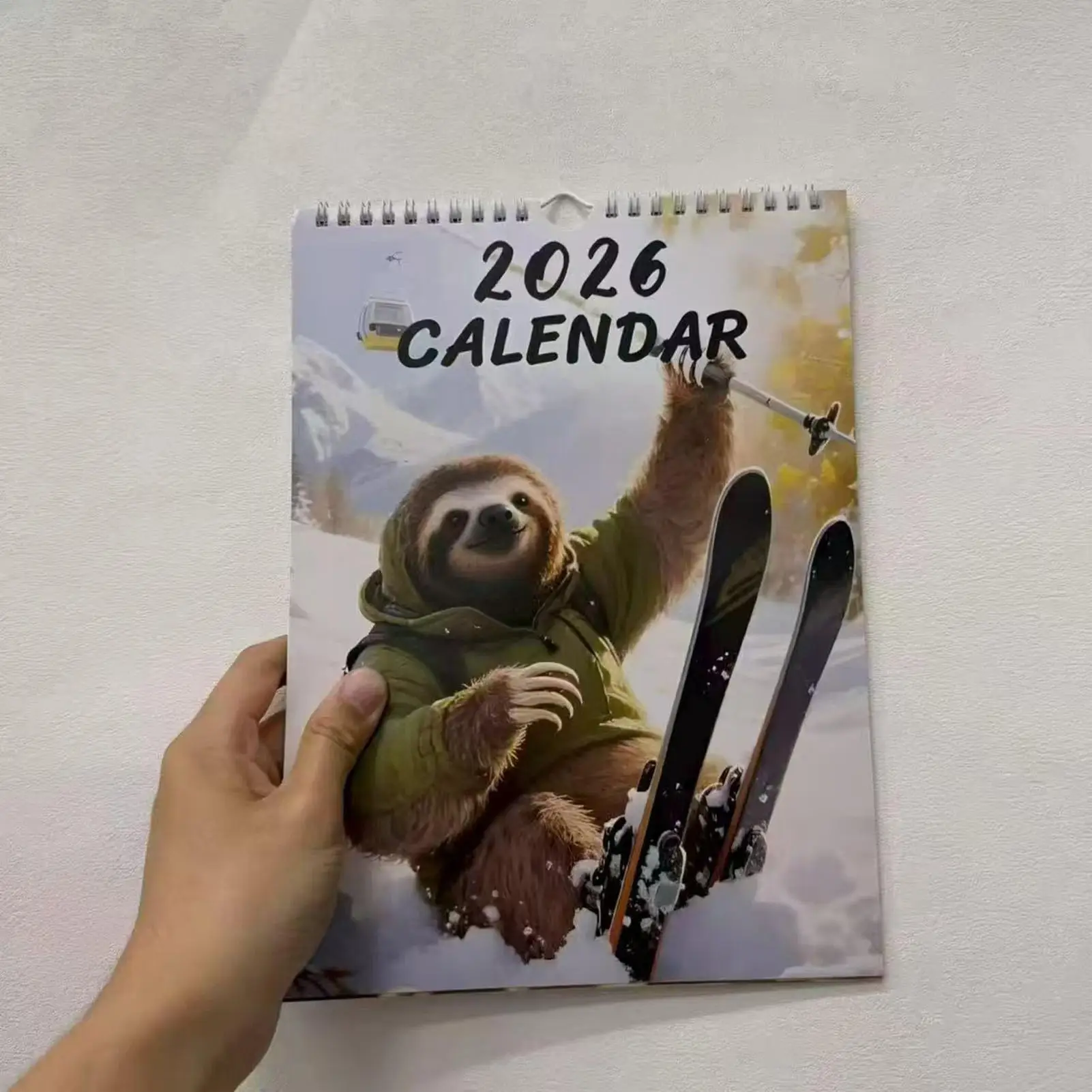 ปฏิทินปี 2026 ปฏิทินคริสต์มาสลายสัตว์ ปฏิทินรายเดือน กระดาษหนา ปฏิทินติดผนัง/ตั้งโต๊ะ สำหรับจัดตารางงาน บันทึกสิ่งที่ต้องทำ ตกแต่งบ้าน ระเบียง