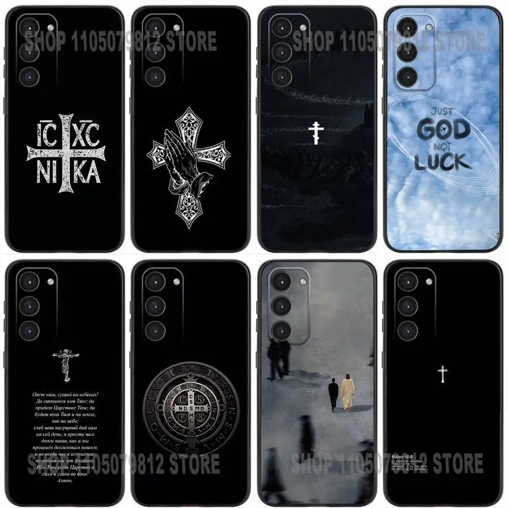 

Orthodox Christian Cross Icon Phone Case For Samsung Galaxy A20,21s,22,31,32,52,53,72,73,80,91 Soft Silicone Black Cover