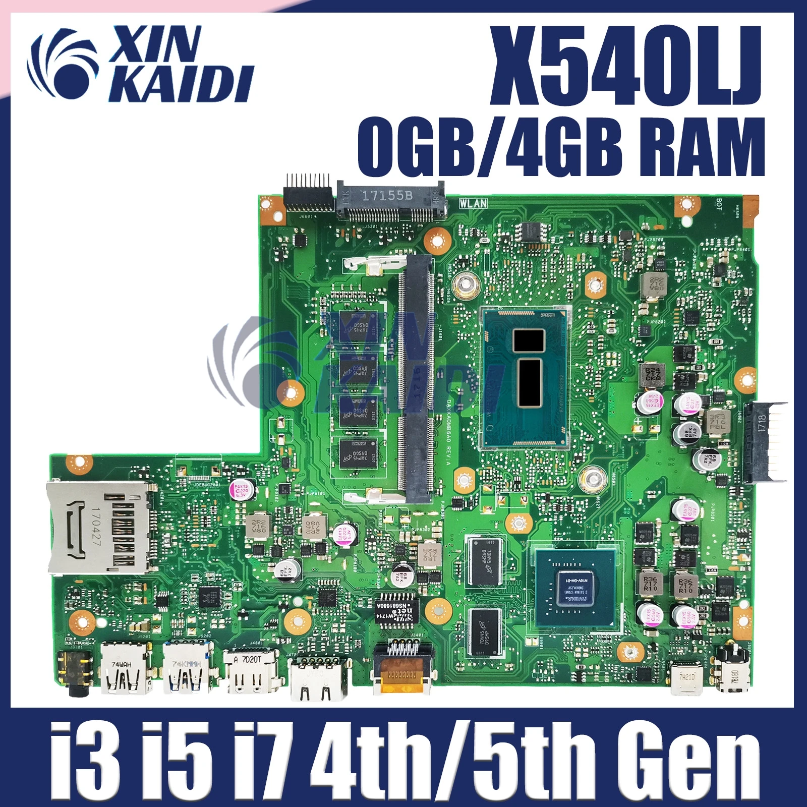 

X540LJ Laptop Motherboard For Asus VivoBook X540L F540LA A540L R540L Mainboard W/I3-4005 I5-4200 I7-4500 I3-5005 I5-5200U GT920M